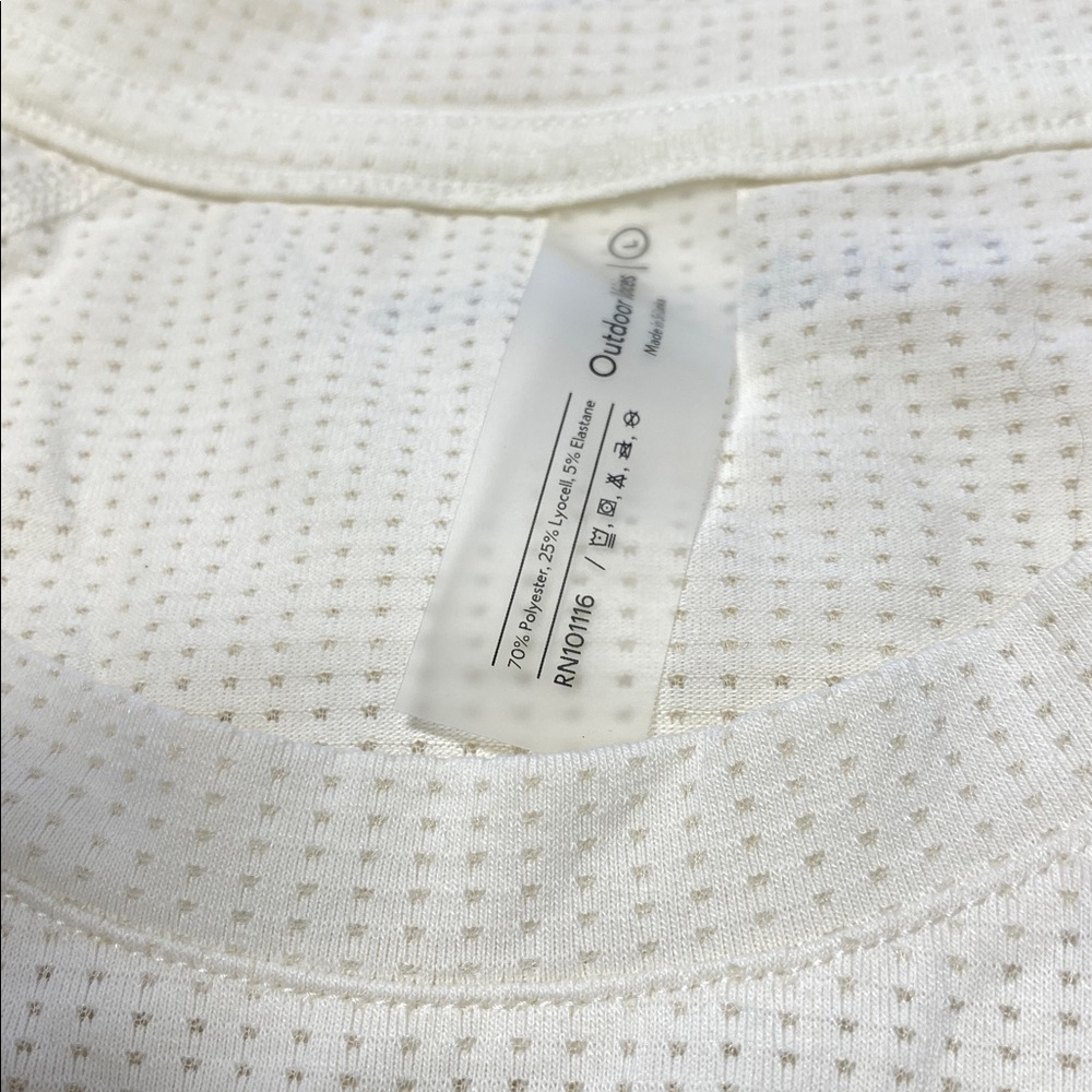 Outdoor Voices Milk Stone ThinkFast Longsleeve - L - Picture 4 of 7